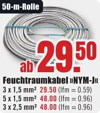B1 Discount Baumarkt Feuchtraumkabel NYM-J Angebot