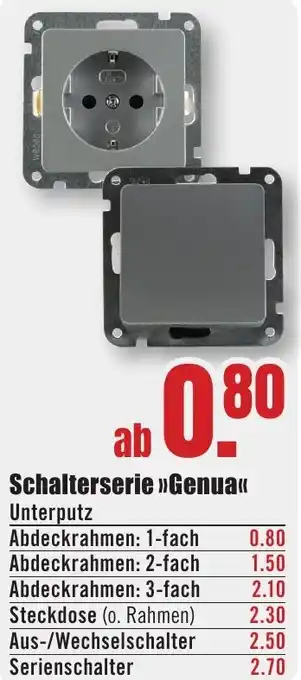 B1 Discount Baumarkt Schalterserie Genua Angebot