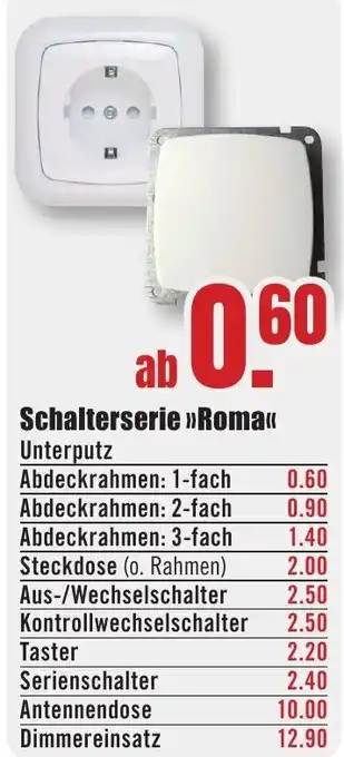 B1 Discount Baumarkt Schalterserie Roma Angebot