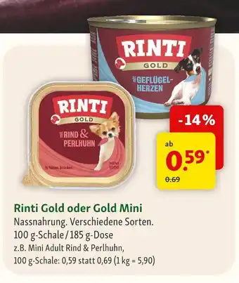 Fressnapf Rinti gold oder gold mini Angebot