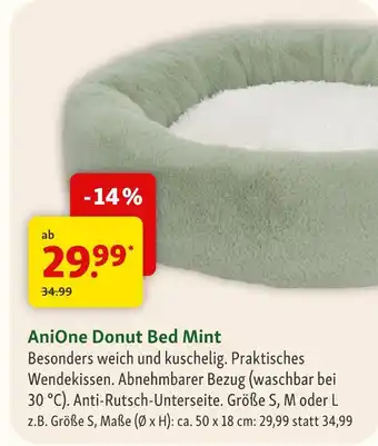 Fressnapf Anione donut bed mint Angebot