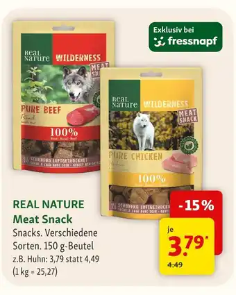 Fressnapf Real nature meat snack Angebot