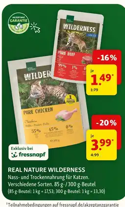 Fressnapf Real nature wilderness pure beef Angebot