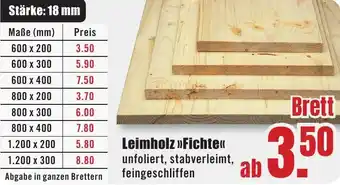 B1 Discount Baumarkt Leimholz Fichte Angebot