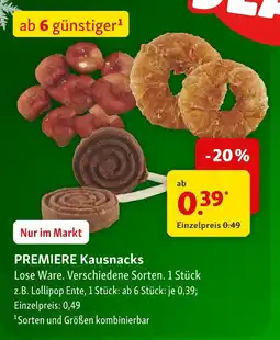 Fressnapf Premiere kausnacks Angebot