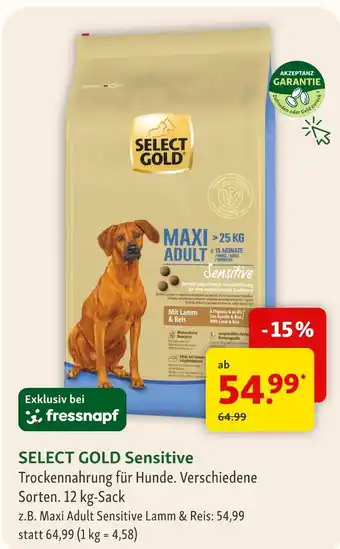 Fressnapf Select gold sensitive Angebot