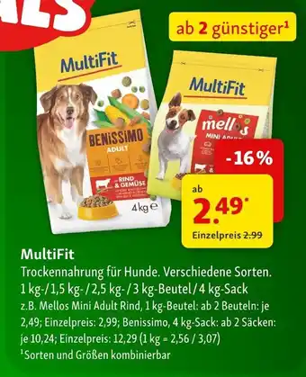 Fressnapf Multifit trockenahrung für hunde Angebot