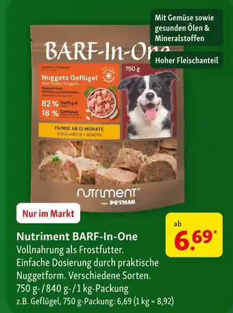 Fressnapf Nutriment von petman barf-in-one Angebot