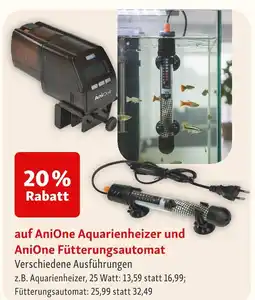 Fressnapf Anione 20 % rabatt auf anione aquarienheizer Angebot