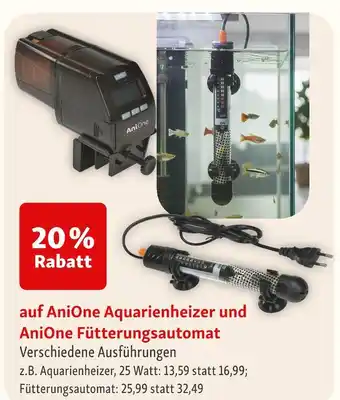 Fressnapf Anione 20 % rabatt auf anione aquarienheizer Angebot