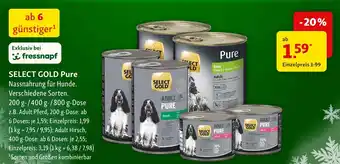 Fressnapf Select gold nassnahrung für hunde Angebot