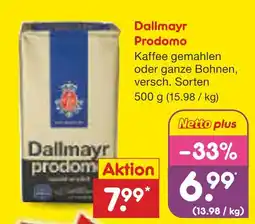 Netto Marken-Discount Dallmayr prodomo kaffee gemahlen Angebot