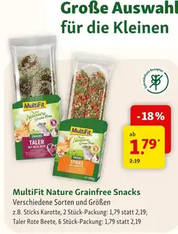 Fressnapf Multifit nature grainfree snacks sticks mit karotte Angebot