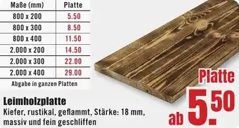 B1 Discount Baumarkt Leimholzplatte Angebot
