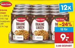 Netto Marken-Discount Beste ernte braune linsen Angebot