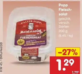 Netto Marken-Discount Popp fleischsalat Angebot
