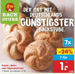 Netto Marken-Discount Backstube kaiserbrötchen Angebot