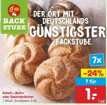 Netto Marken-Discount Backstube kaiserbrötchen Angebot