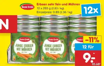 Netto Marken-Discount Beste ernte erbsen sehr fein und möhren Angebot