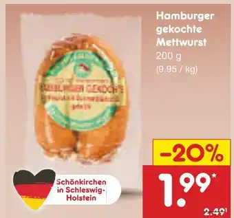 Netto Marken-Discount Hamburger gekochte mettwurst Angebot
