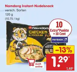 Netto Marken-Discount Namdong instant-nudelsnack Angebot