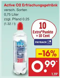 Netto Marken-Discount Active o2 erfrischungsgetränk Angebot