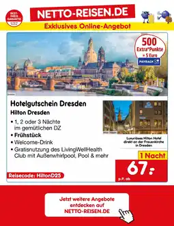 Netto Marken-Discount Hotelgutschein hilton dresden Angebot
