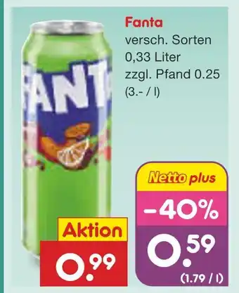Netto Marken-Discount Fanta versch. sorten Angebot