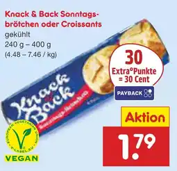 Netto Marken-Discount Knack & back sonntagsbrötchen oder croissants Angebot