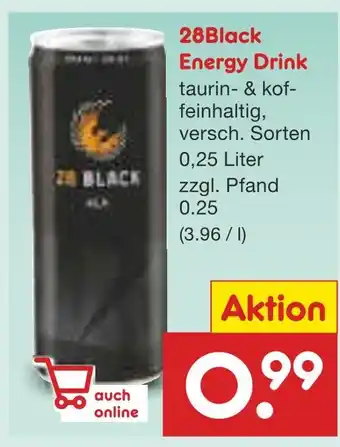 Netto Marken-Discount 28black energy drink Angebot