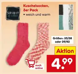 Netto Marken-Discount Spirit kuschelsocken, 3er pack Angebot