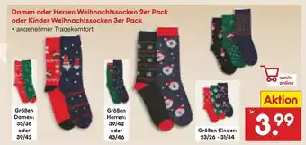 Netto Marken-Discount Damen weihnachtsocken 2er pack Angebot