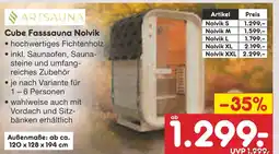Netto Marken-Discount Artsauna cube fasssauna nolvik s Angebot