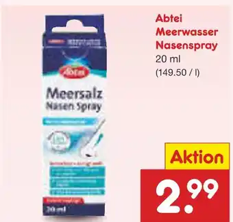 Netto Marken-Discount Abtei meerwasser nasenspray Angebot
