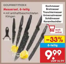 Netto Marken-Discount Gourmetmaxx messerset, 6-teilig Angebot