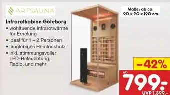 Netto Marken-Discount Artsauna infrarotkabine göteborg Angebot