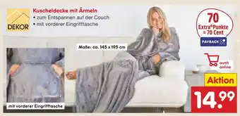 Netto Marken-Discount Dekor kuscheldecke mit ärmeln Angebot