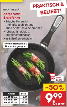 Netto Marken-Discount Bratmaxx karbonstahl-bratpfanne ca. ø 20 cm Angebot