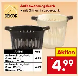 Netto Marken-Discount Dekor aufbewahrungskorb Angebot