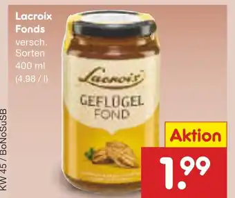 Netto Marken-Discount Lacroix geflügel fond Angebot