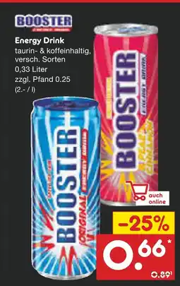 Netto Marken-Discount Booster energy drink original Angebot
