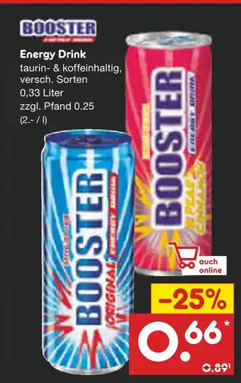 Netto Marken-Discount Booster energy drink original Angebot