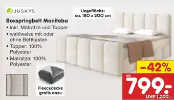 Netto Marken-Discount Juskys boxspringbett manitoba Angebot