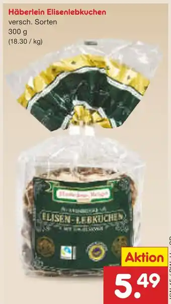 Netto Marken-Discount Häberlein elisenlebkuchen Angebot