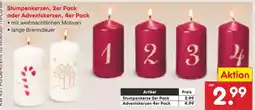 Netto Marken-Discount Stumpenkerzen 2er pack Angebot