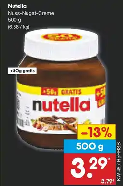 Netto Marken-Discount Nutella nuss-nugat-creme Angebot
