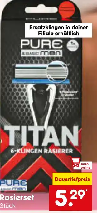 Netto Marken-Discount Pure & basic men rasierset Angebot