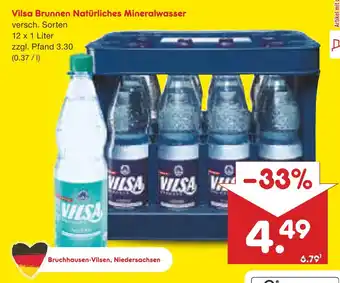 Netto Marken-Discount Vilsa brunnen natürliches mineralwasser Angebot