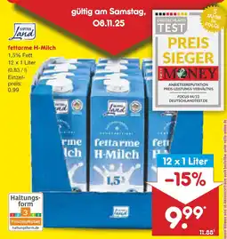 Netto Marken-Discount Gutes land fettarme h-milch Angebot