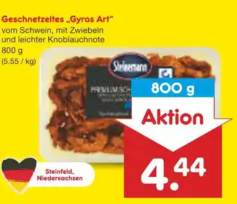 Netto Marken-Discount Steinemann geschnetzeltes „gyros art“ Angebot